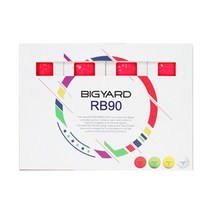 빅야드 고반발 크리스탈 골프공 2피스 4종 세트 RB90, 레드, 1개