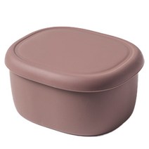 키친팩토리 파스텔 실리콘 라운드 밀폐용기 밀크코코아 200ml, 1개, 단품