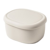 키친팩토리 파스텔 실리콘 라운드 밀폐용기 아이보리 300ml, 1개, 단품