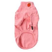 와다다샵 반려동물 과일 자수 티셔츠, 핑크