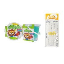 하비클레이 500g x 2p + 점토 도구 5종 세트, 초록(클레이)