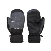 인콘트로 남성용 시크릿 스키장갑, 블랙