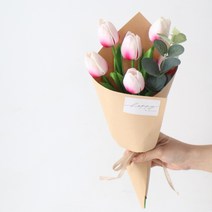 모리앤 튤립 6p 레터링 조명꽃다발, 진핑크(튤립)