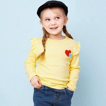 헤이미니 여아용 엔젤하트 날개티셔츠