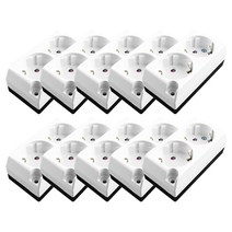 위너스 노출 콘센트 나사형 2구 백색, 100mm, 10개