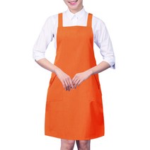 X형 클래식 앞치마 sfae137, 오렌지, 1개