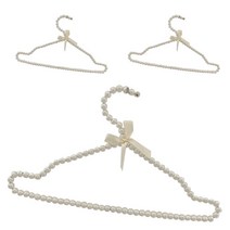 플라스틱 진주 옷걸이, 화이트, 3개입