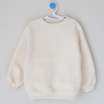 포근한 아동/주니어 기모 맨투맨 티셔츠 크림 JM(15호)