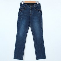 빼빼 여성용 히든밴딩 텐션좋은 컷팅 슬림일자 데님 팬츠