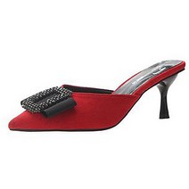 여성용 시크 쿨한 분위기 나는 스웨이드 슬리퍼