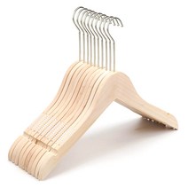올하이 목재 옷걸이 02 2 통나무 둥근머리 미끄럼 방지, 혼합색상, 5개입