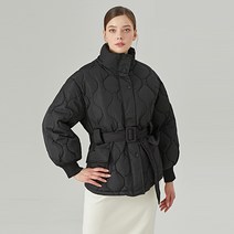 탱커스 여성용 유니크 퀄팅 밸트 긴팔 패딩 TT4JP001L0