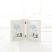 우드 프레임 더블 액자, 네츄럴화이트