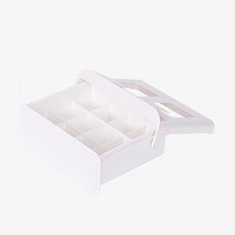 우리의 속옷과 양말을 보관할수 있는 칸막이 보관함, 화이트, 1개