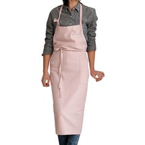 리씨상점 린넨 베이킹 주방 앞치마, 핑크, 1개