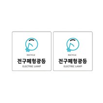 도시정원 아크릴 재활용폐형광등 표지판 화이트 180 W-28, 2개