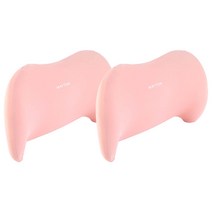 메이튼 차량용 허리 메모리폼 쿠션, 핑크, 2개