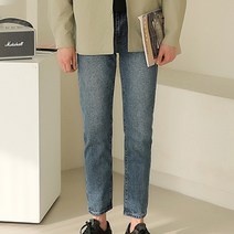 플레이즈 남성용 일자 빈티지 슬림 데님 진