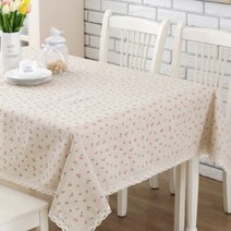 앤의 데코 빈티지 레이스 식탁보, 체리, 4인용 직사각(140 x 180 cm)