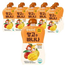 이유케어스 유아용 무럭무럭 과일 퓨레 망고랑 바나나 100g, 망고 + 바나나 혼합맛, 12개