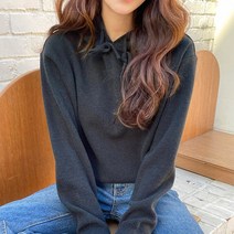 임블리 여성용 후드 니트풀오버