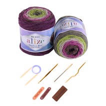 알리제 마마니트 대용량 맥시 롱바틱실 2p 뜨개질 DIY 패키지, 1세트, 6778