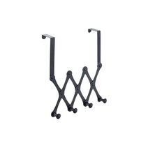 온메이커 길이조절가능 도어훅 4구, 블랙, 1개