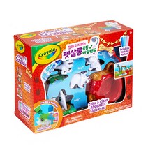 크레욜라 칠하고 지우는 펫살롱 공룡 아일랜드 완구, 혼합색상