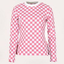 페라어스 여성용 체크 A라인 트임 골프 티셔츠 ATNY5002S2