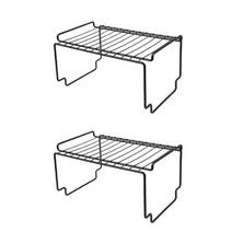 생활공식 2단 접시 정리 주방선반 2p, 블랙