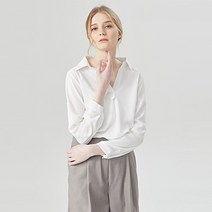 탱커스 넥 오픈 카라 루즈핏 긴팔 셔츠 TU1BL015L0