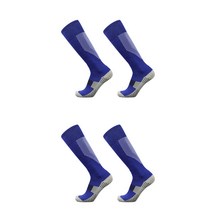 SNF 미끄럼방지 하이길이 축구양말 2켤레, 16 블루화이트