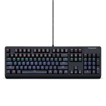 애니존 축교환 오테뮤 레인보우 LED 게이밍 기계식 유선키보드 적축, 일반형, AGK-9, 블랙