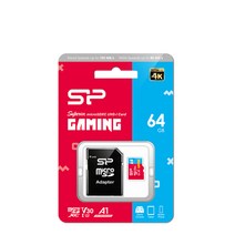 [grab36f1] 실리콘파워 MicroSD Superior Gaming C10 A1 V30 메모리카드, 64GB