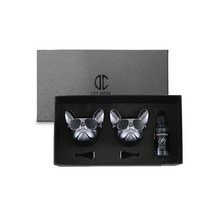 디씨네트워크 차량용 불독 방향제 무광실버 2개 오일향, 1세트, 도손