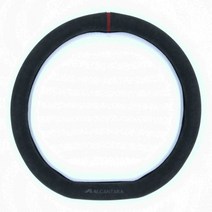 코리스 알칸타라 자동차 핸들커버 D컷 360~370mm, 다크그레이