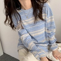 메이첼 여성용 심플 단가라 봄 여름 긴팔 티셔츠 01026