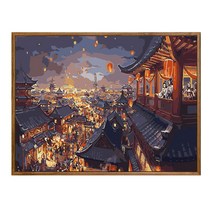 순잠 깜찍 모던 수채화 유채화 개릭터 그림그리기 DIY 세트 40 x 50 x 1.6 cm, 1 등불축제