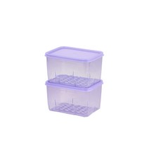 땡스소윤 냉동실 용기 밀폐용기 8호 600ml 쿨라벤더, 2개입, 1개
