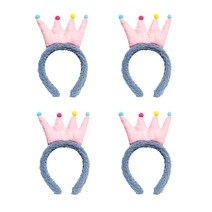 파티쇼 왕관 머리띠, Blue, 4개