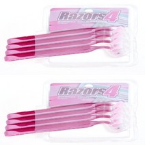 드위트리 Razors 4 일회용 면도기 핑크, 2개, 4개입
