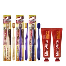 EBISU 더프리미엄케어 7열 광폭헤드 칫솔 랜덤발송 3p + 스트롱 민트비타치약 120g 2p 세트, 1세트