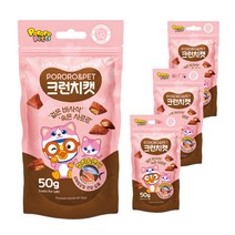 뽀로로펫 크런치캣 고양이간식 생선 50g, 참치   연어 혼합맛, 4개