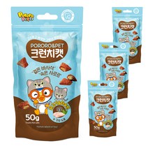뽀로로펫 크런치캣 고양이간식 닭 50g, 닭고기 + 타우린 혼합맛, 4개