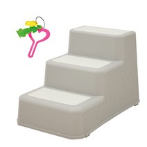 하하펫 강아지 논슬립 실리콘 발판 계단 + 풉키링, 그레이(계단), 랜덤발송(풉키링)
