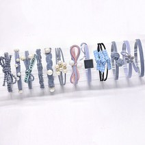 메이크마인 예쁜 고탄력 팔찌 고무줄머리끈 12종 세트