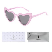 피터젠슨 아동용 피터젠슨 도트하트 선글라스 PSX63SG51MPKF + 케이스 + 안경닦이 + 안경줄