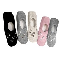 컬러매치 여성용 샤이링 미끄럼방지 덧신 5족 세트