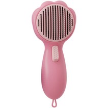 PETCA 반려동물 원터치 슬리커 브러쉬, 핑크, 1개
