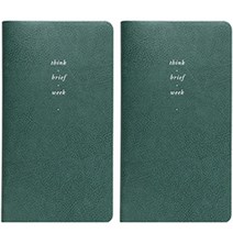 바이풀디자인 생각보관함 슬림 롱 2023 주간 다이어리 2p, 클로버 그린